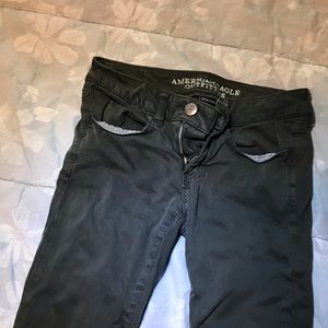 forest green skinny jeans - American Eagle